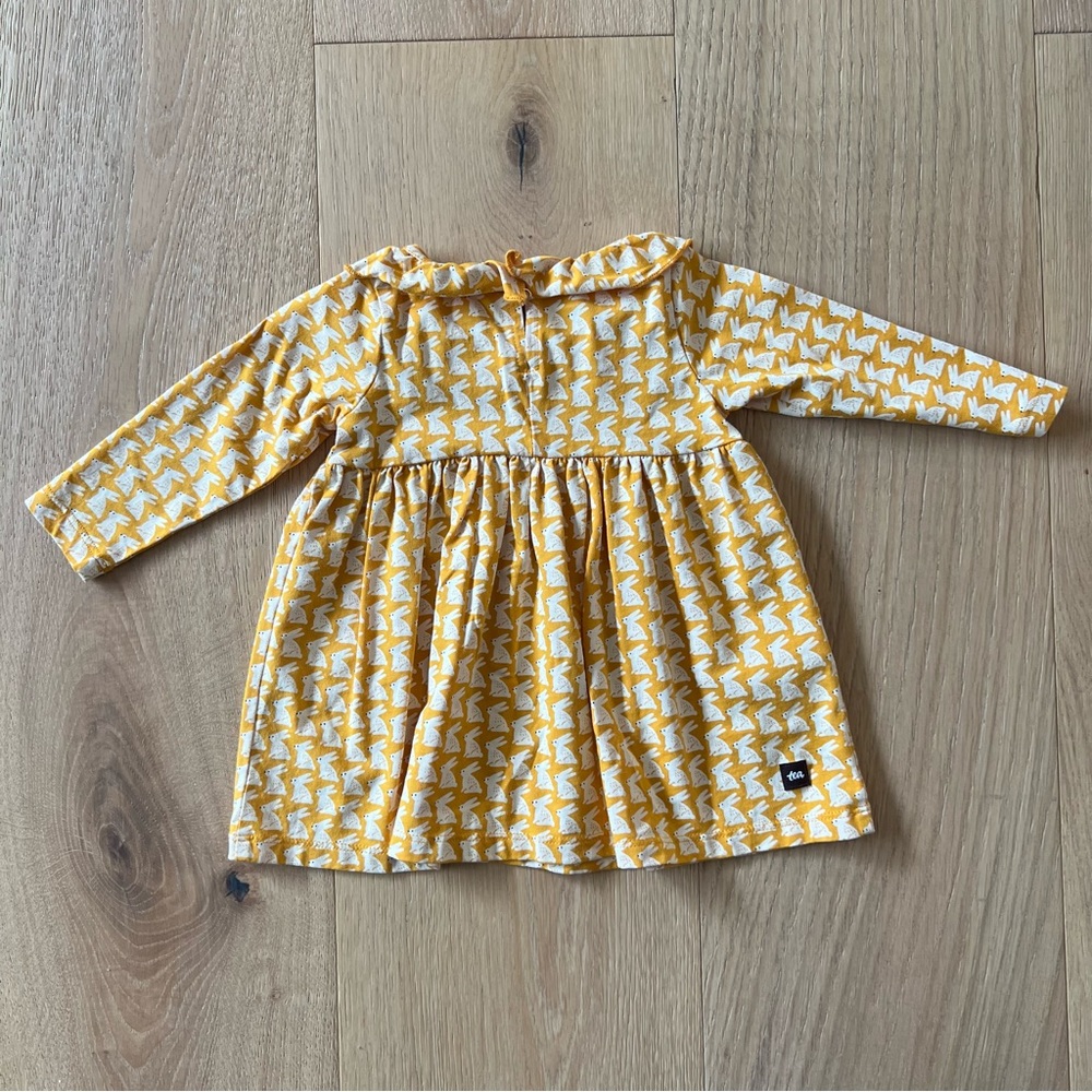 Tea Collection Ruffle Neck Empire Baby Dress - Picture 6 of 7